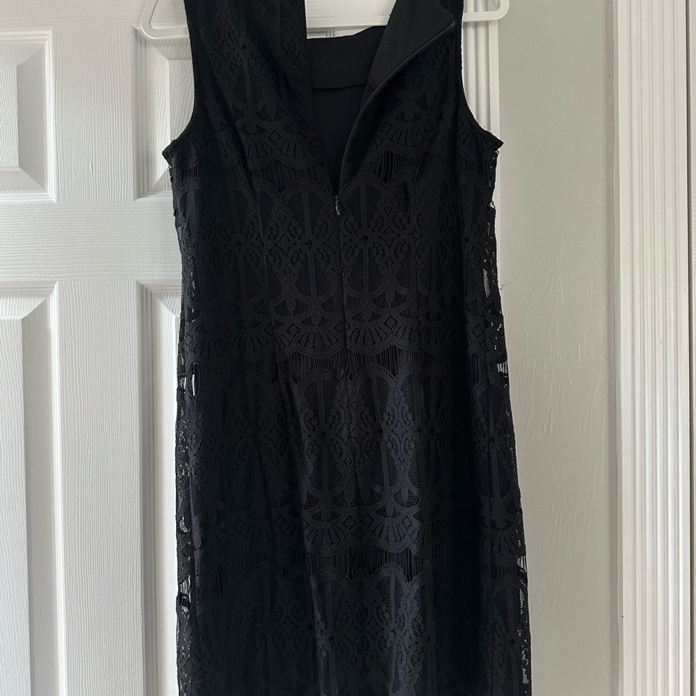 Ronni Nicole Elegant Black Lace Mini Dress
